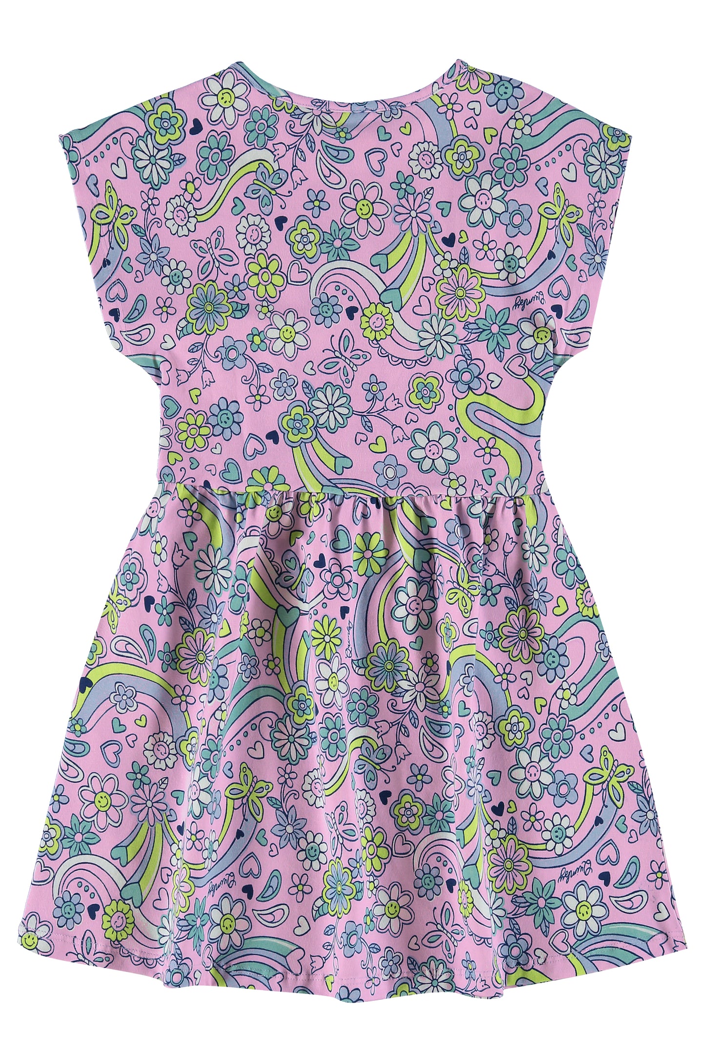 Purple Floral Cut-Out Dress