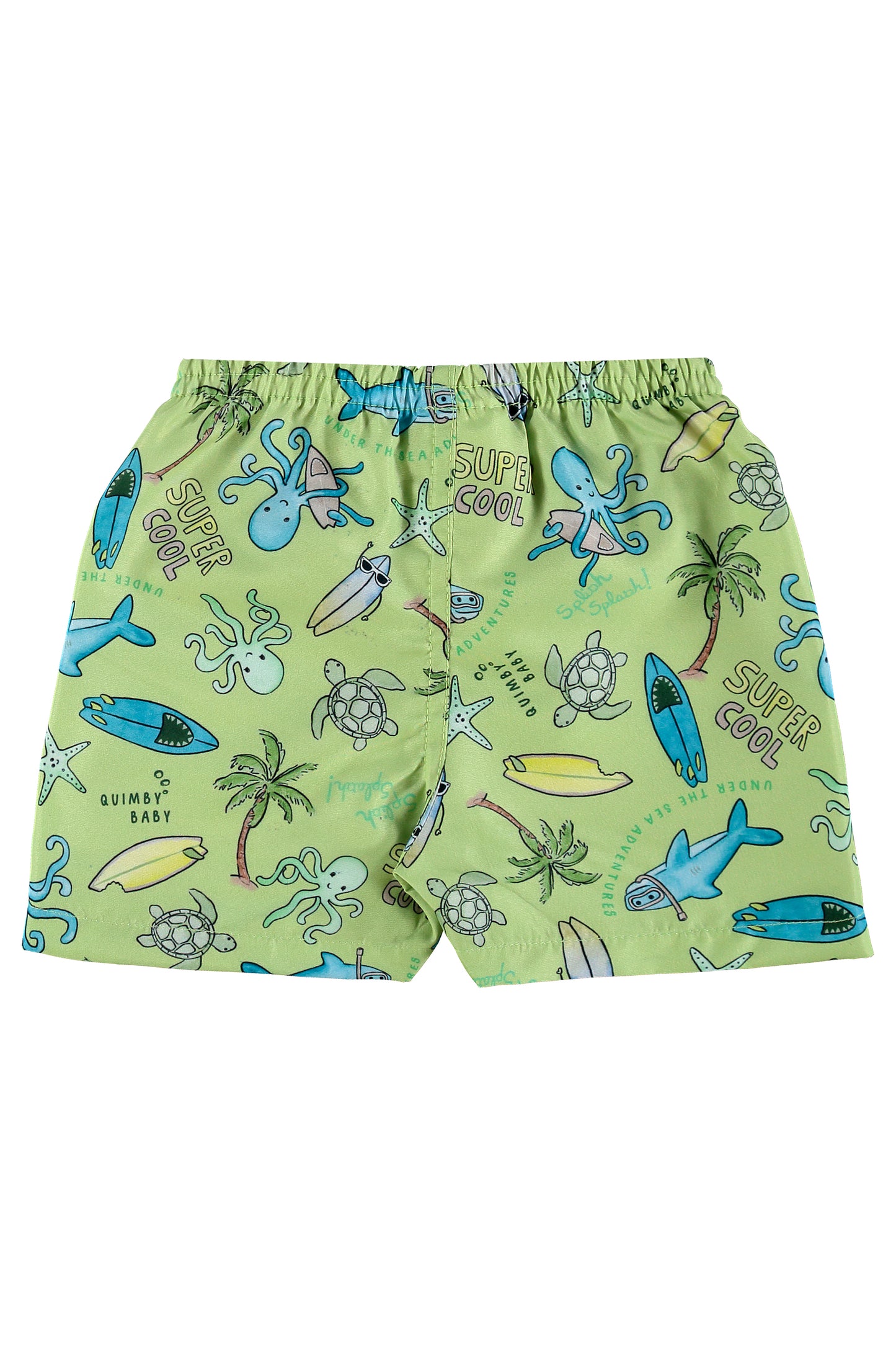 White Ready to Explore The Sea Tee & Bermuda Shorts