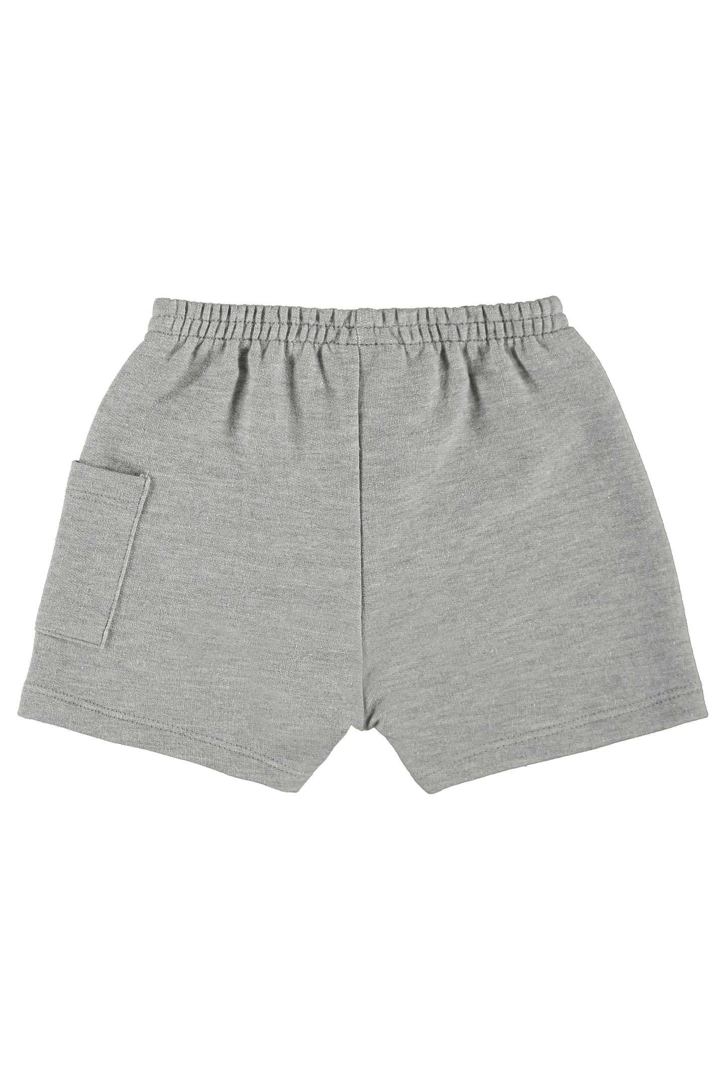 Blue Backpack Tee & Grey Shorts