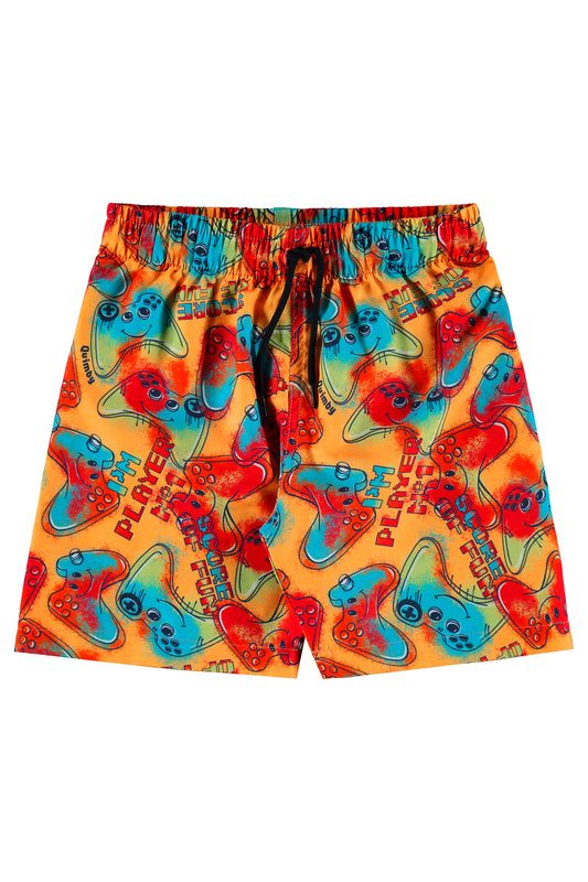 UPF 50 Orange Swim Top & Player Swim Shorts