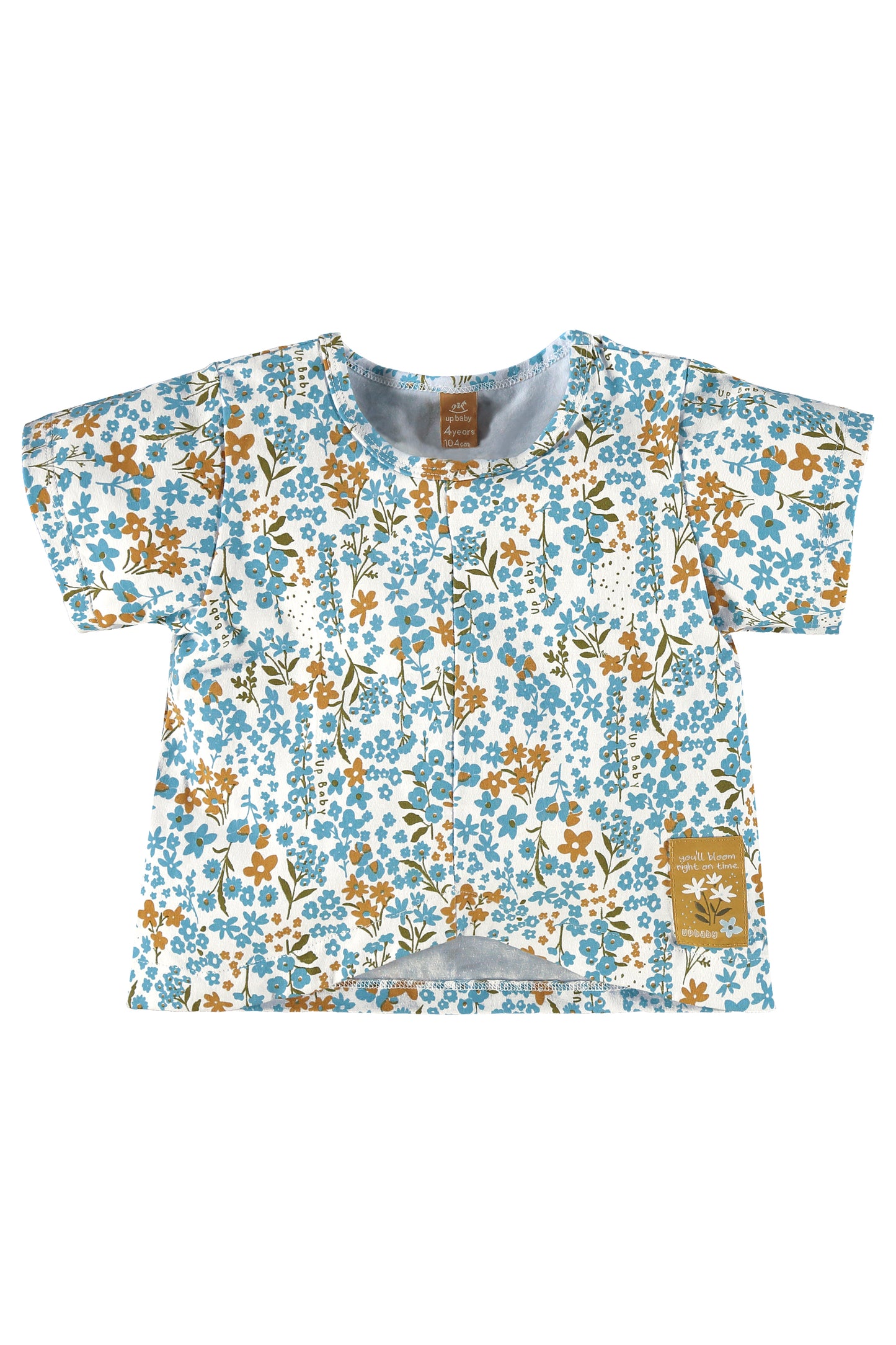 Floral Blouse & Denim Shorts