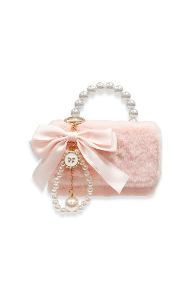 Furry Charm Purse in Pink