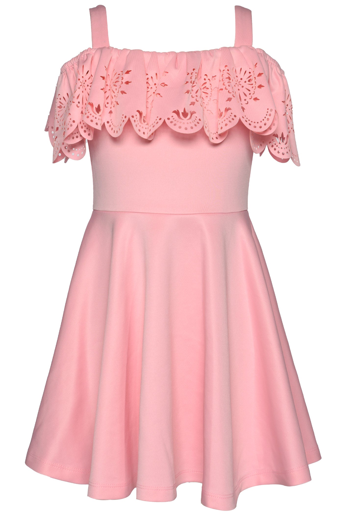 Fit & Flare Laser Cut Dress