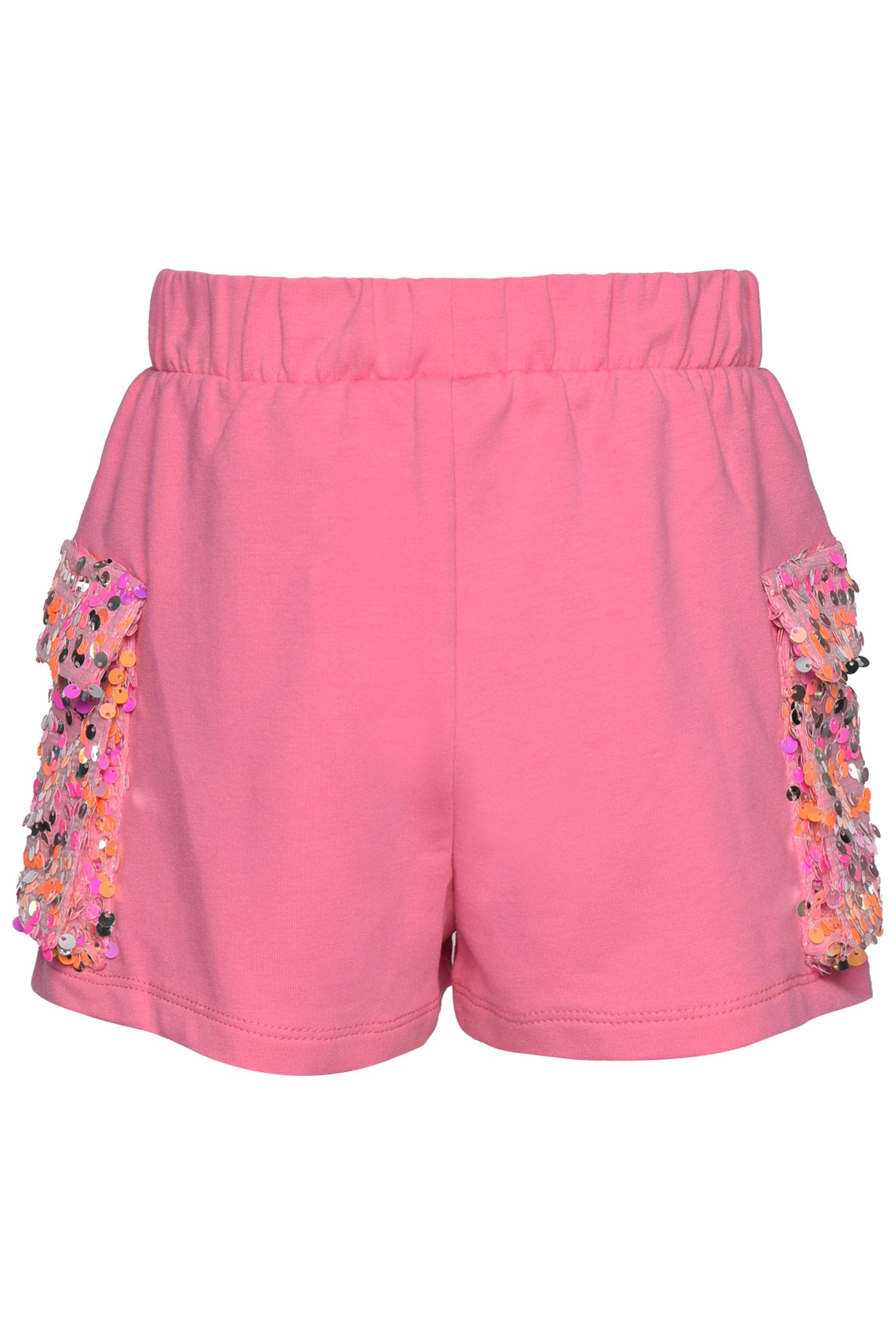 Ruffled Smocked Top & Sequin Pocket Shorts