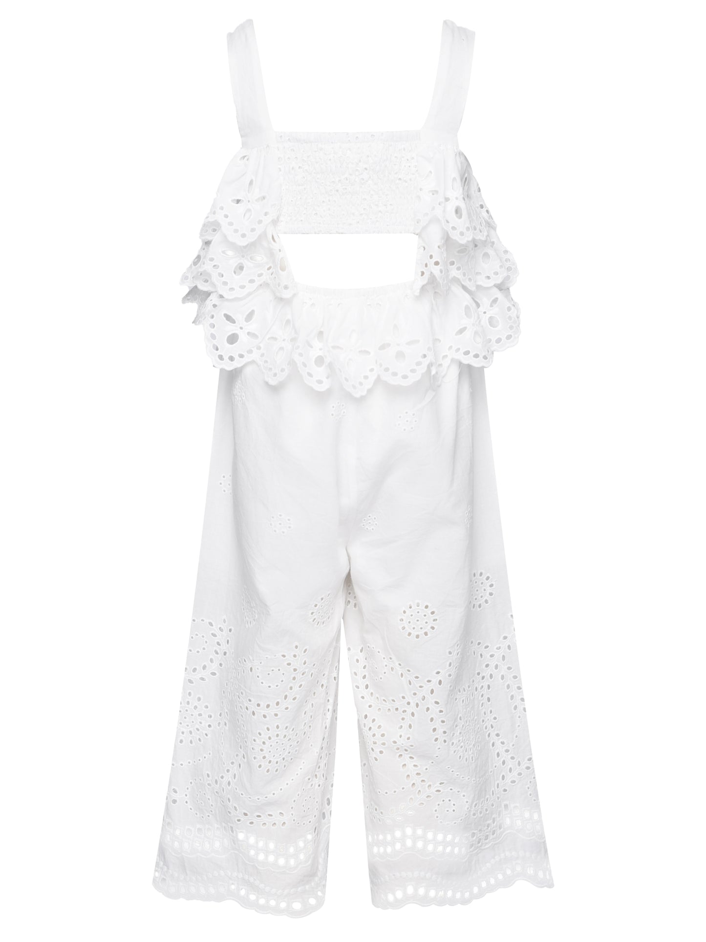 Eyelet Ruffle Jumpsuit