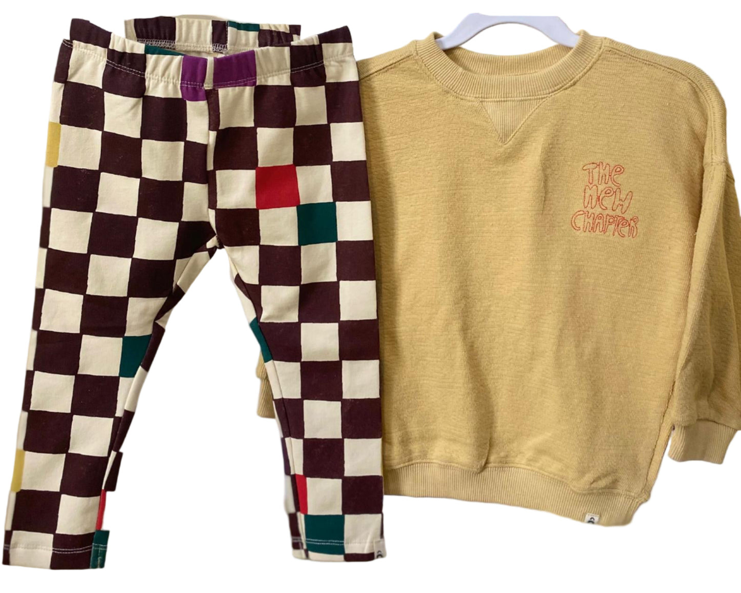 Cotton Sweater & Checkered Pants