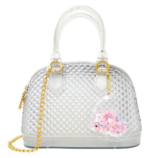 Jelly Bead Bowling Bag in Clear