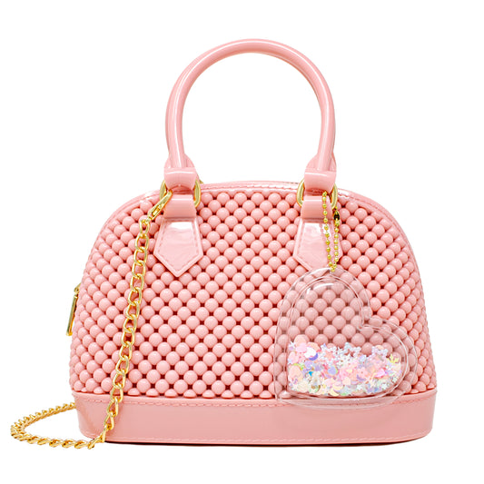 Jelly Bead Bowling Bag in Pink