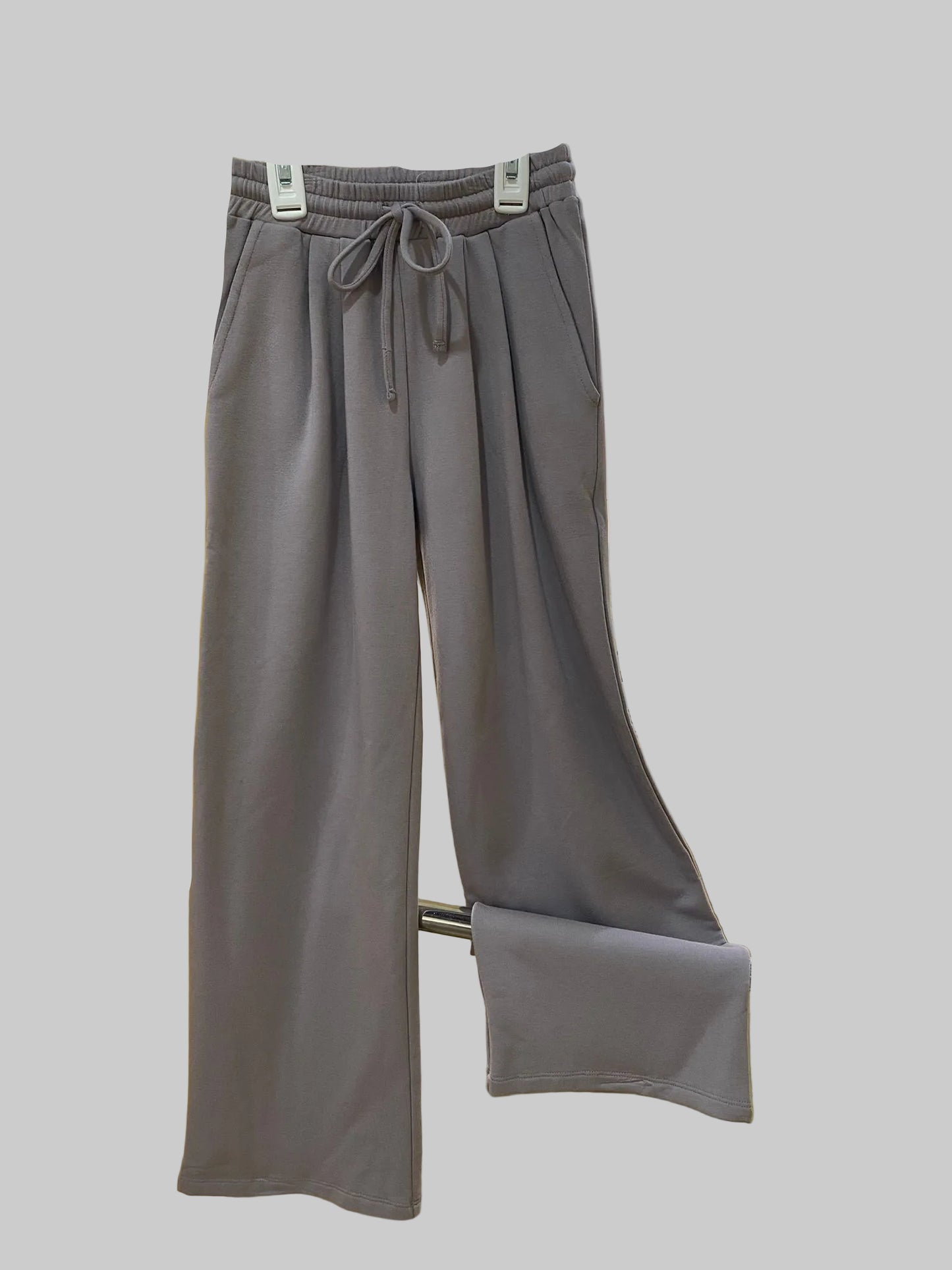 Dolman Pocket W/Hoodie & Pleated Wide Leg Pants