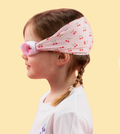 kids goggles with cherries headband