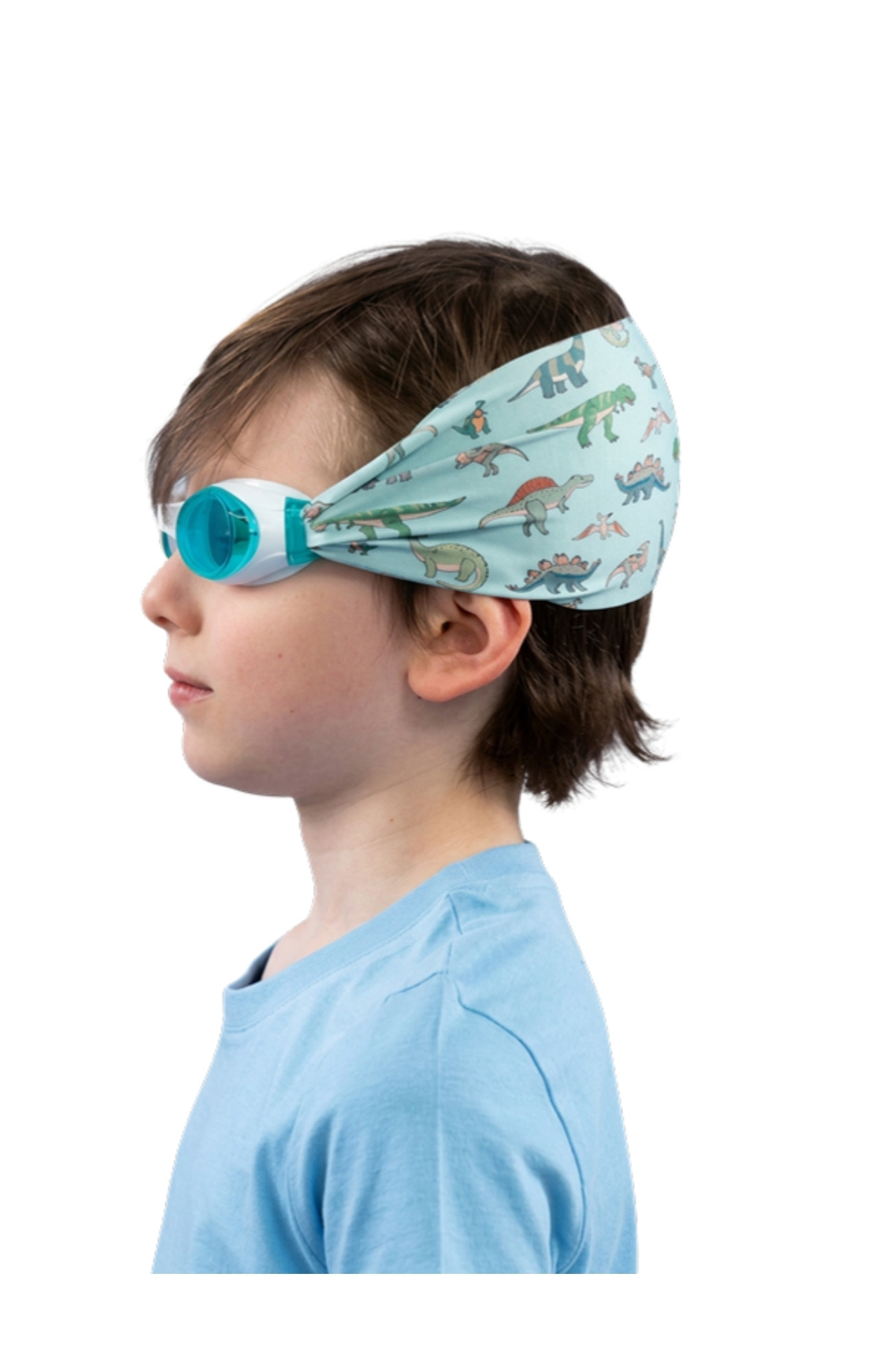 Kids Goggles with green dinosaurs headband