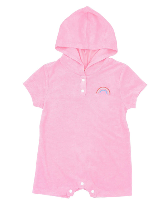 Baby Hooded Romper in Pink