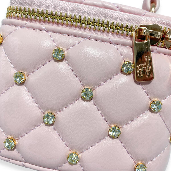 Embelished Vanity Quilted Purse in Pink