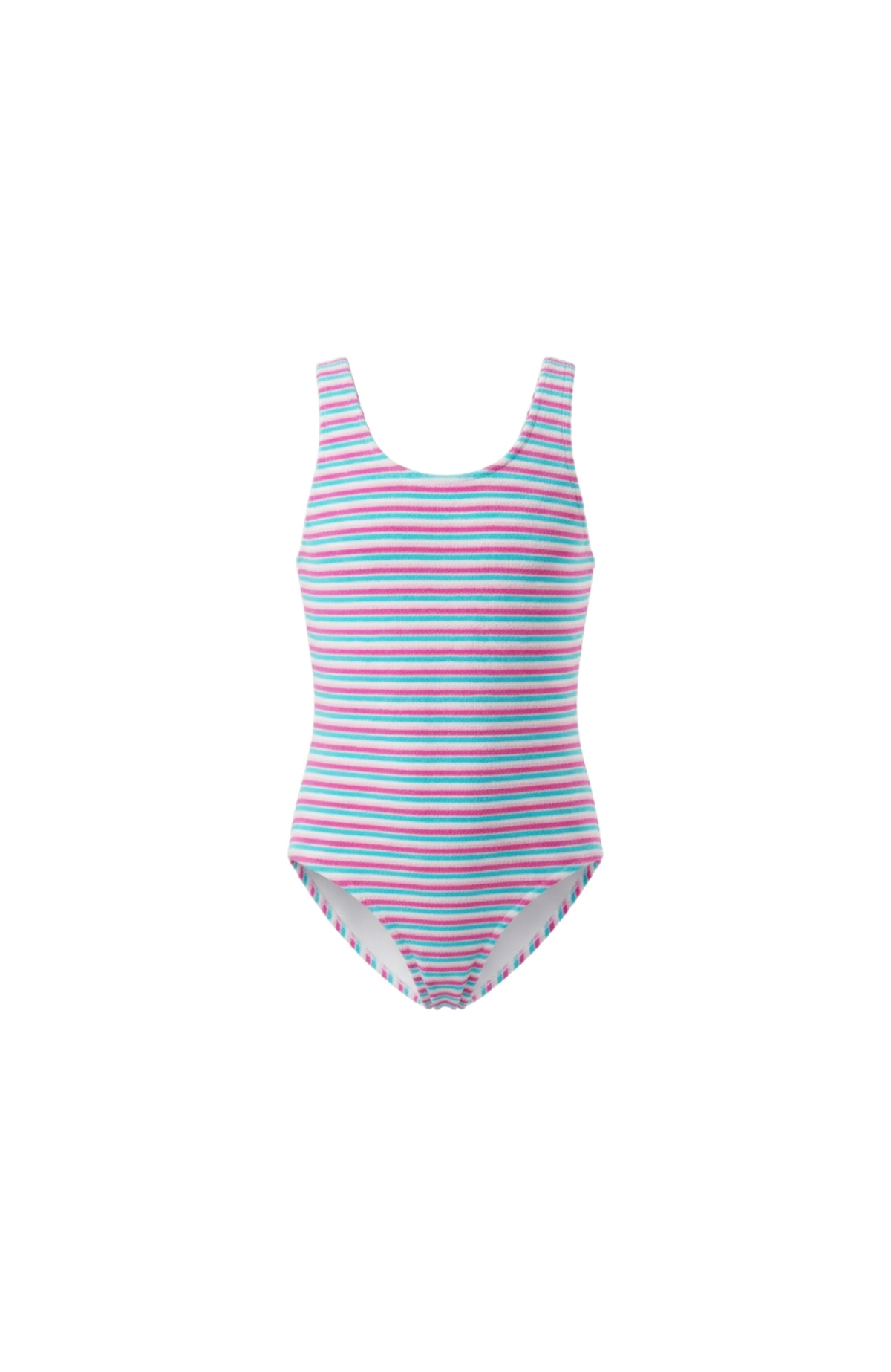 Sorbet Stripe Scoop Swimsuit w/ Mini Skirt
