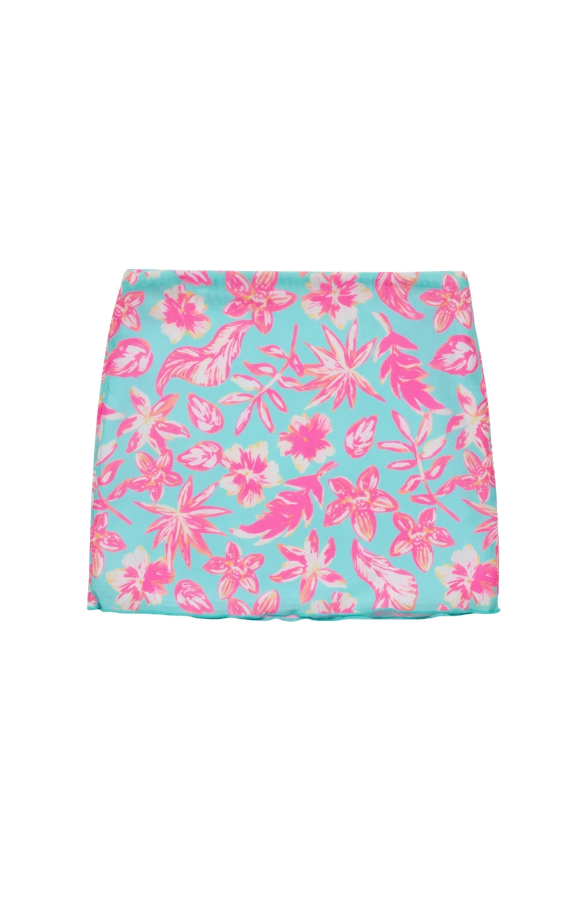 Tropical X Back Swimsuit w/ Teen Mini Skirt