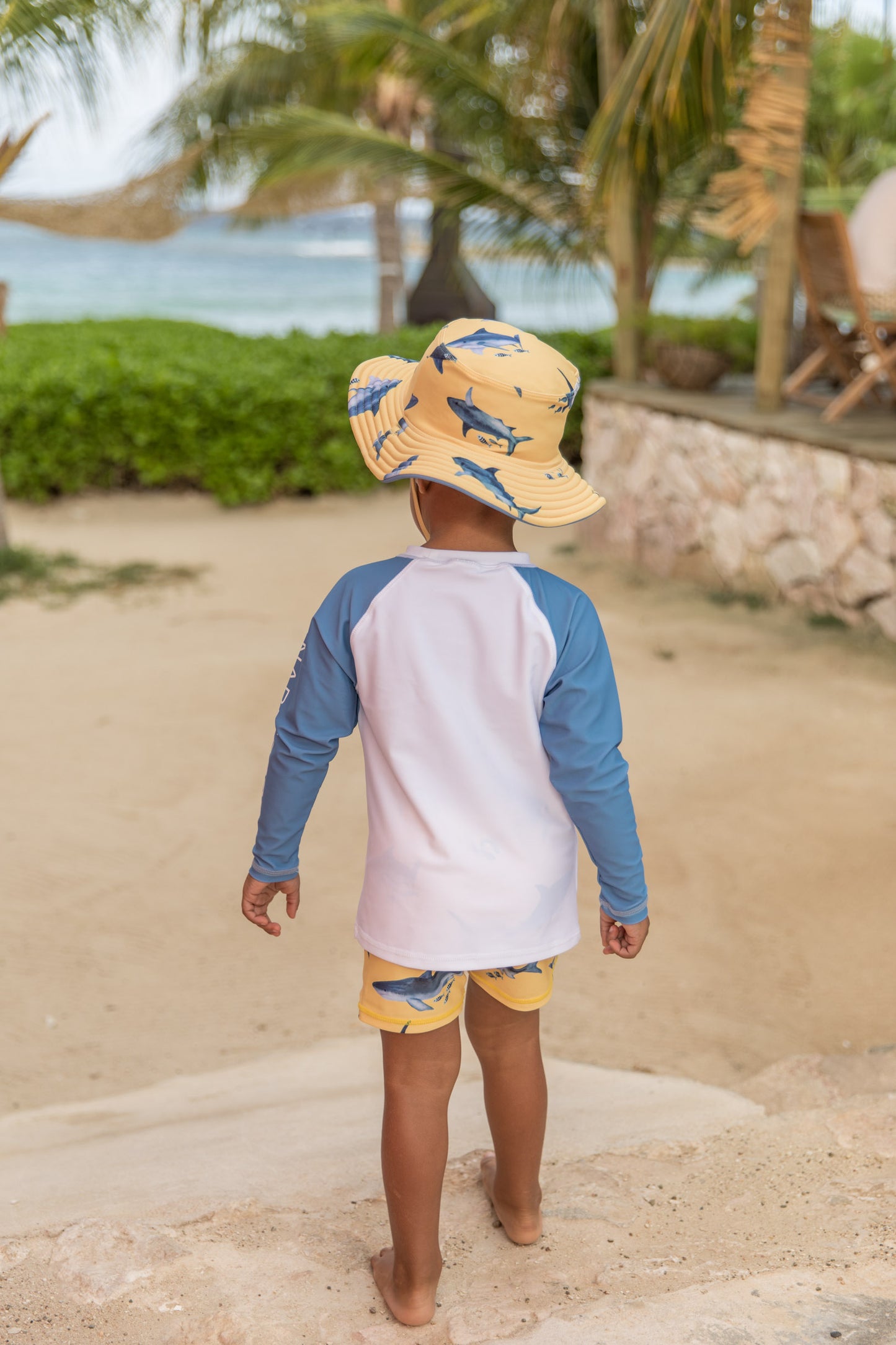 Sunrise Shark Reversible Bucket Hat
