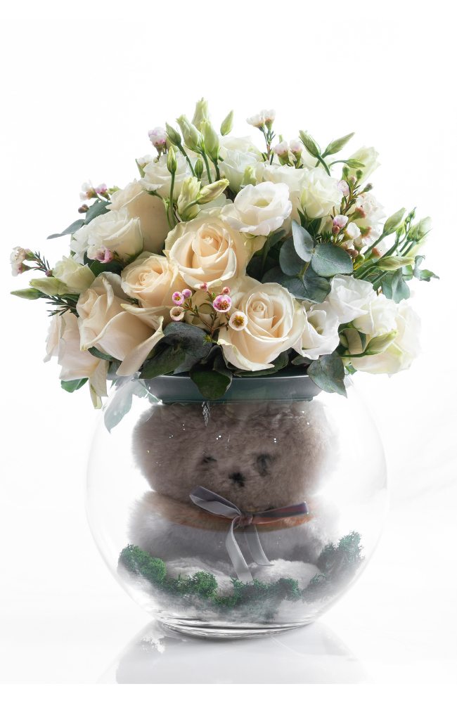 Latte Cuddle Bear Flower Crown