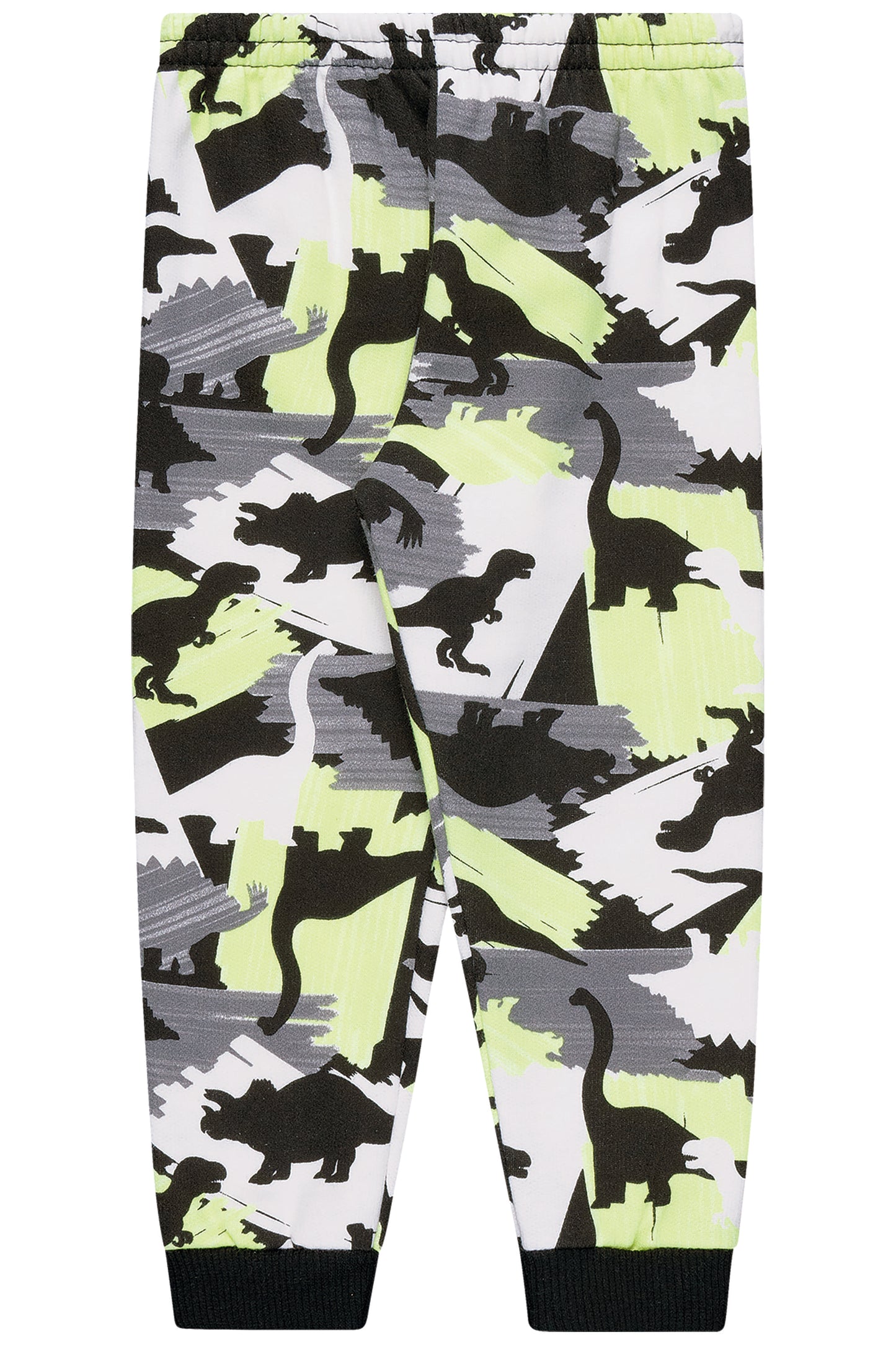 Dino Party Jacket and Camo Joggers in Neon
