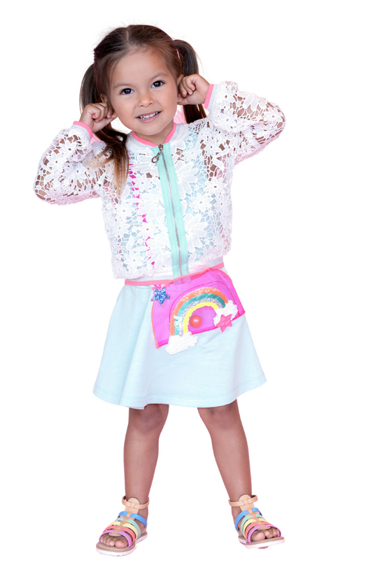 Airy Lace Bomber Jacket