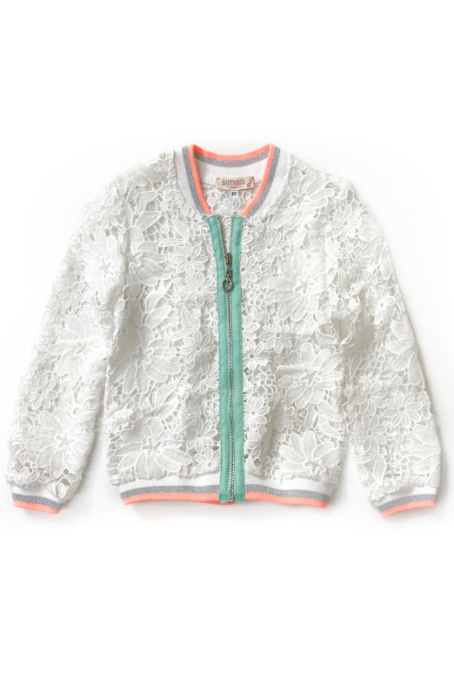 Airy Lace Bomber Jacket