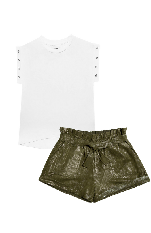 Gromet Top & Safari Shorts
