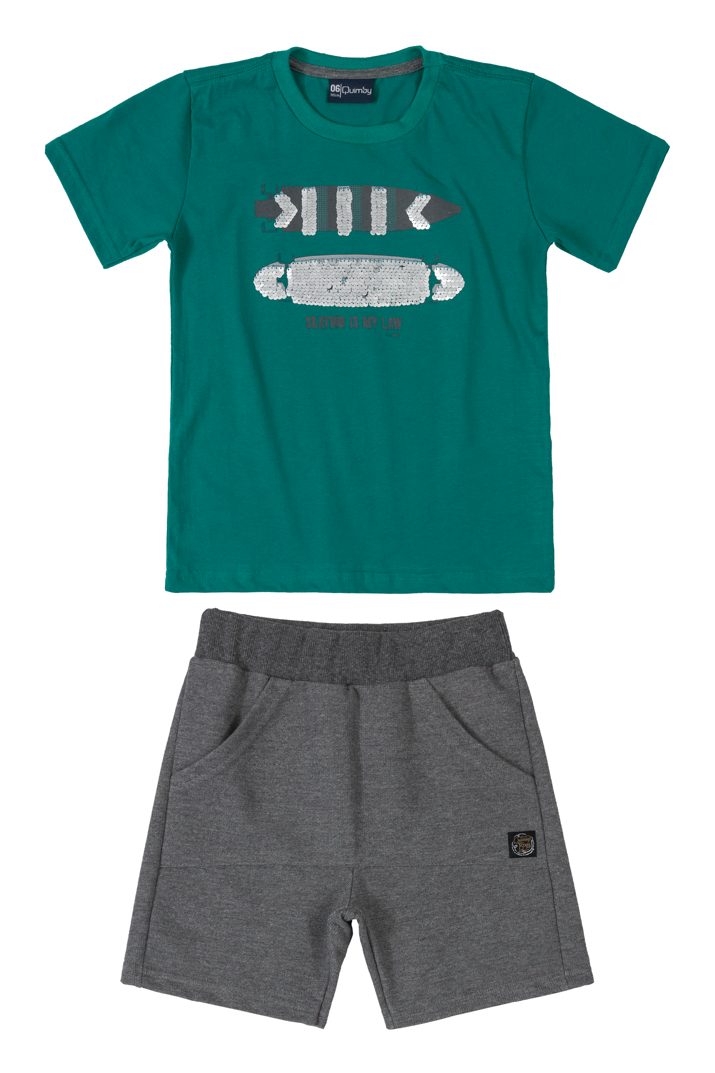 Skateboard Tee & Sweatshorts