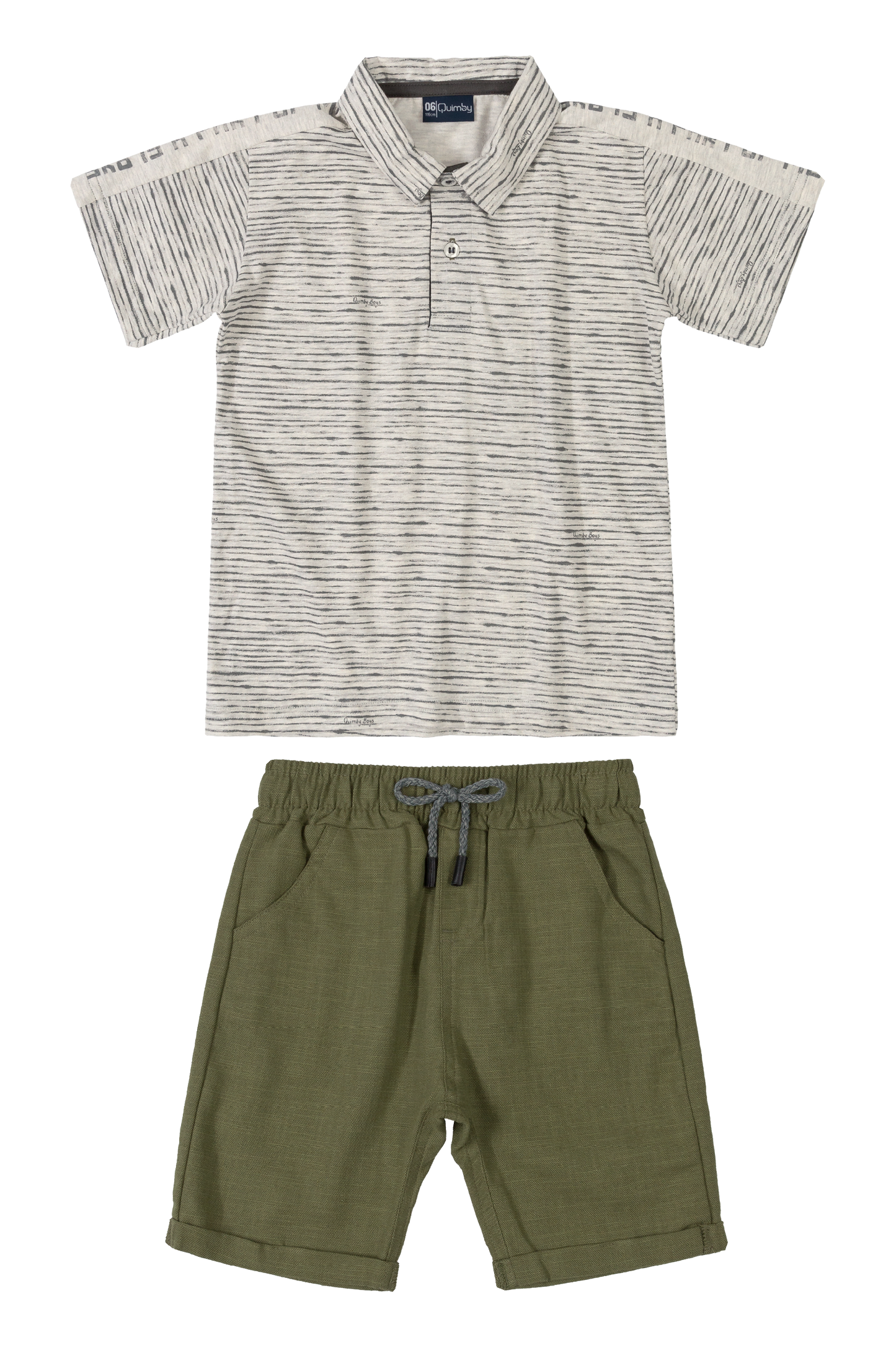 Stripe Polo Shirt & Woven Shorts