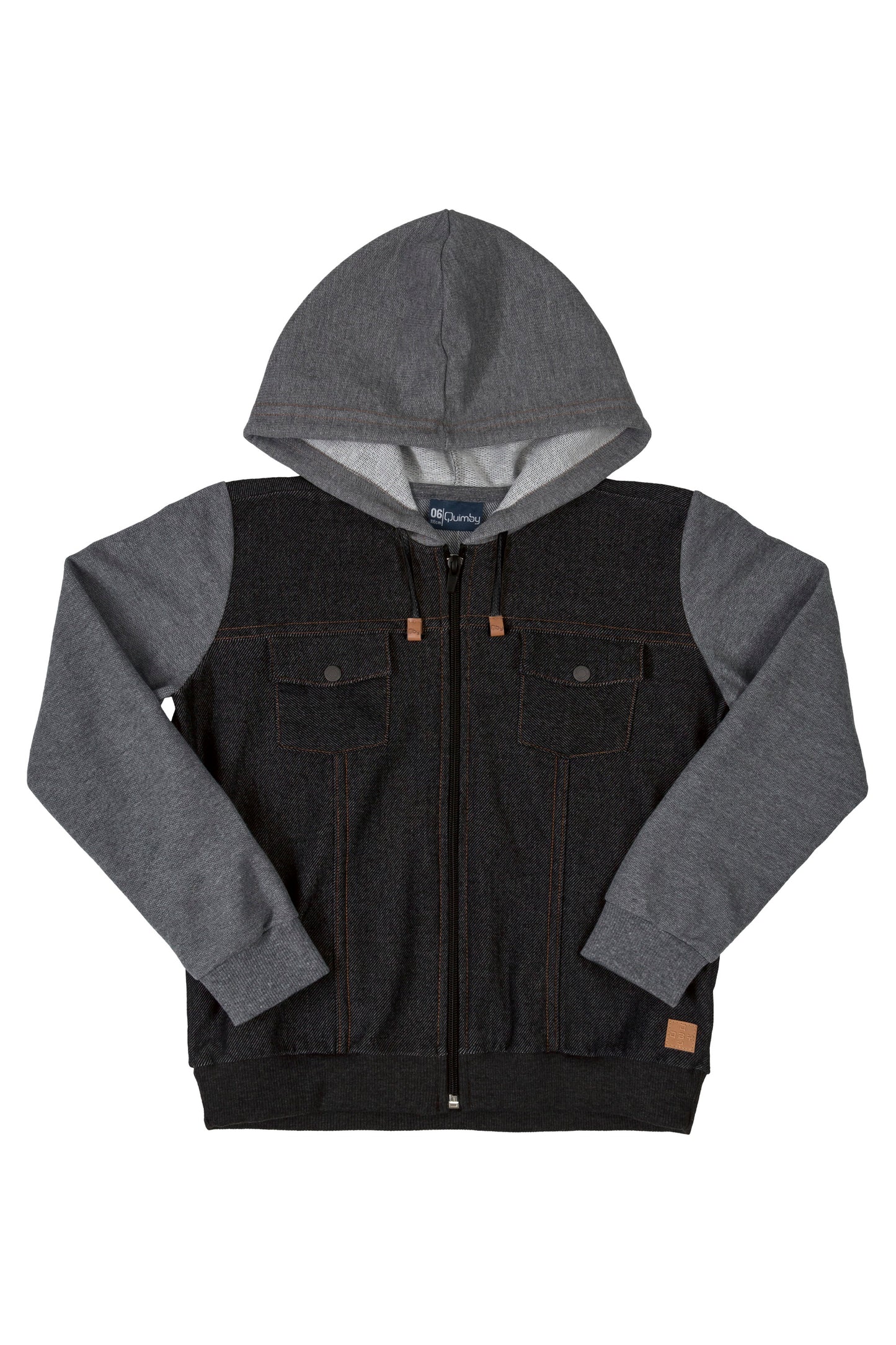 Black Denim Hooded Jacket