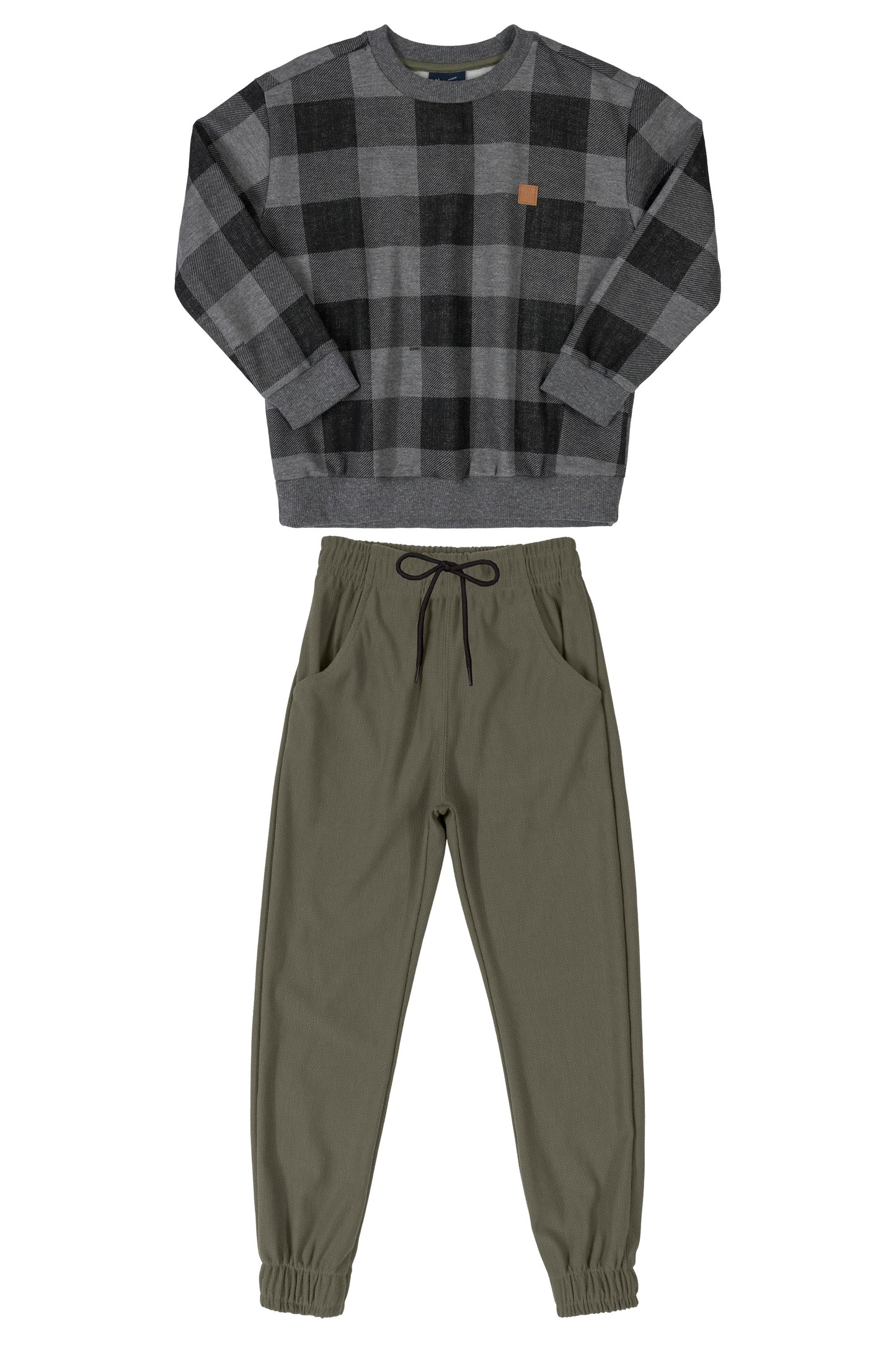 Check Sweatshirt & Joggers