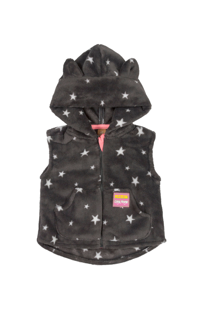 Bear Star Vest in Black