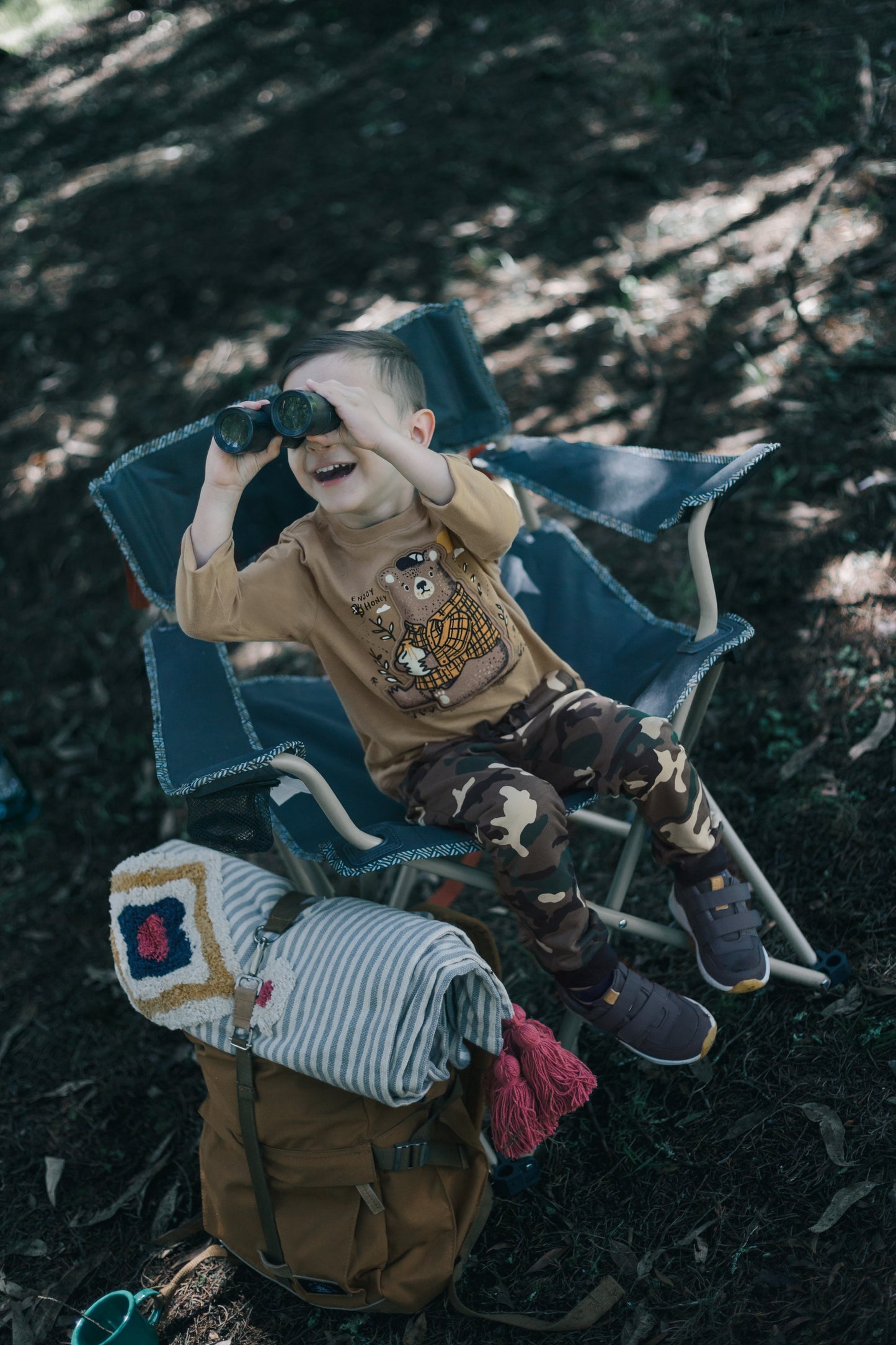 Honey Graphic Tee & Camo Sweatpants