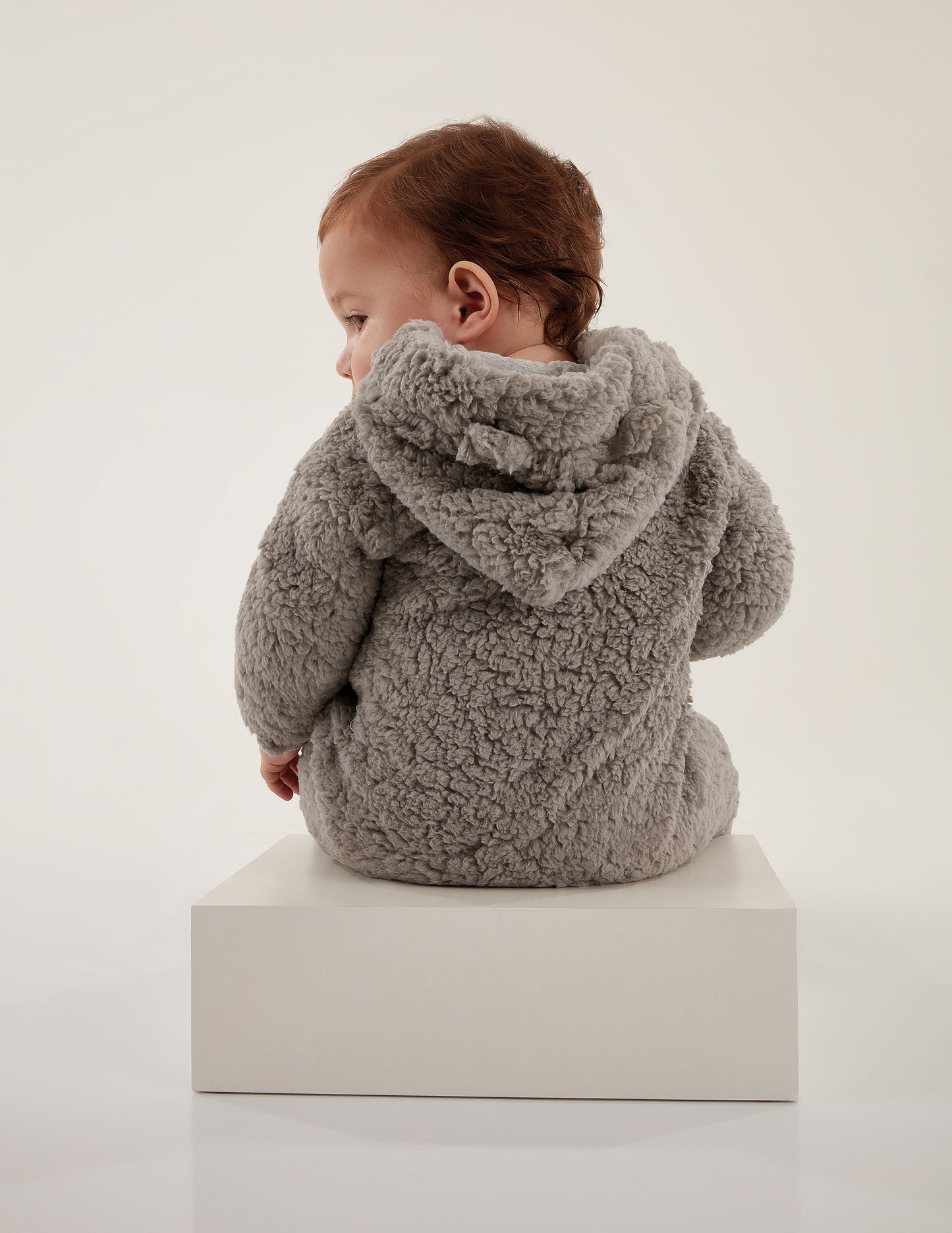 Faux Fur Jumpsuit in Navy