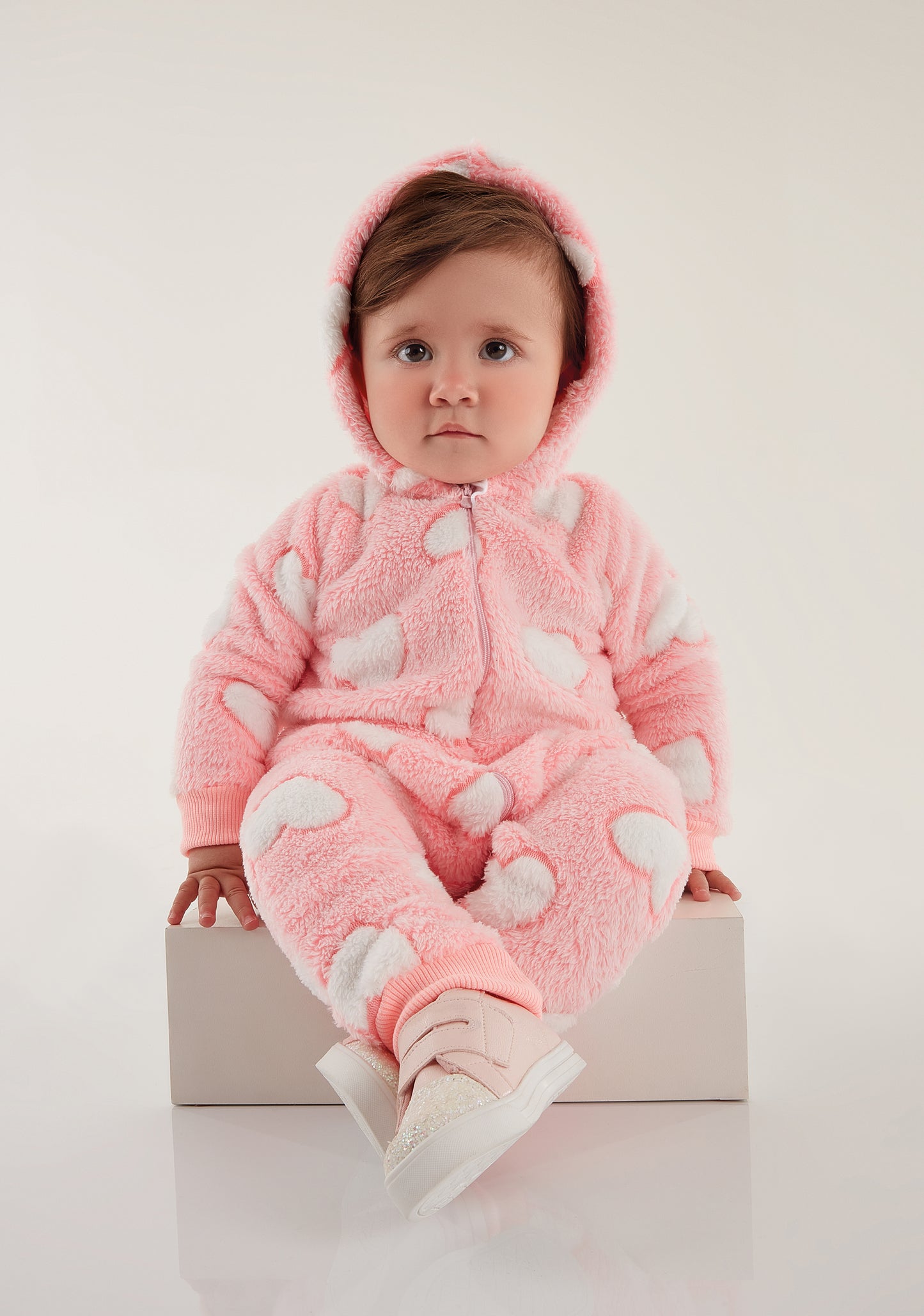 Faux Fur Heart Jumpsuit