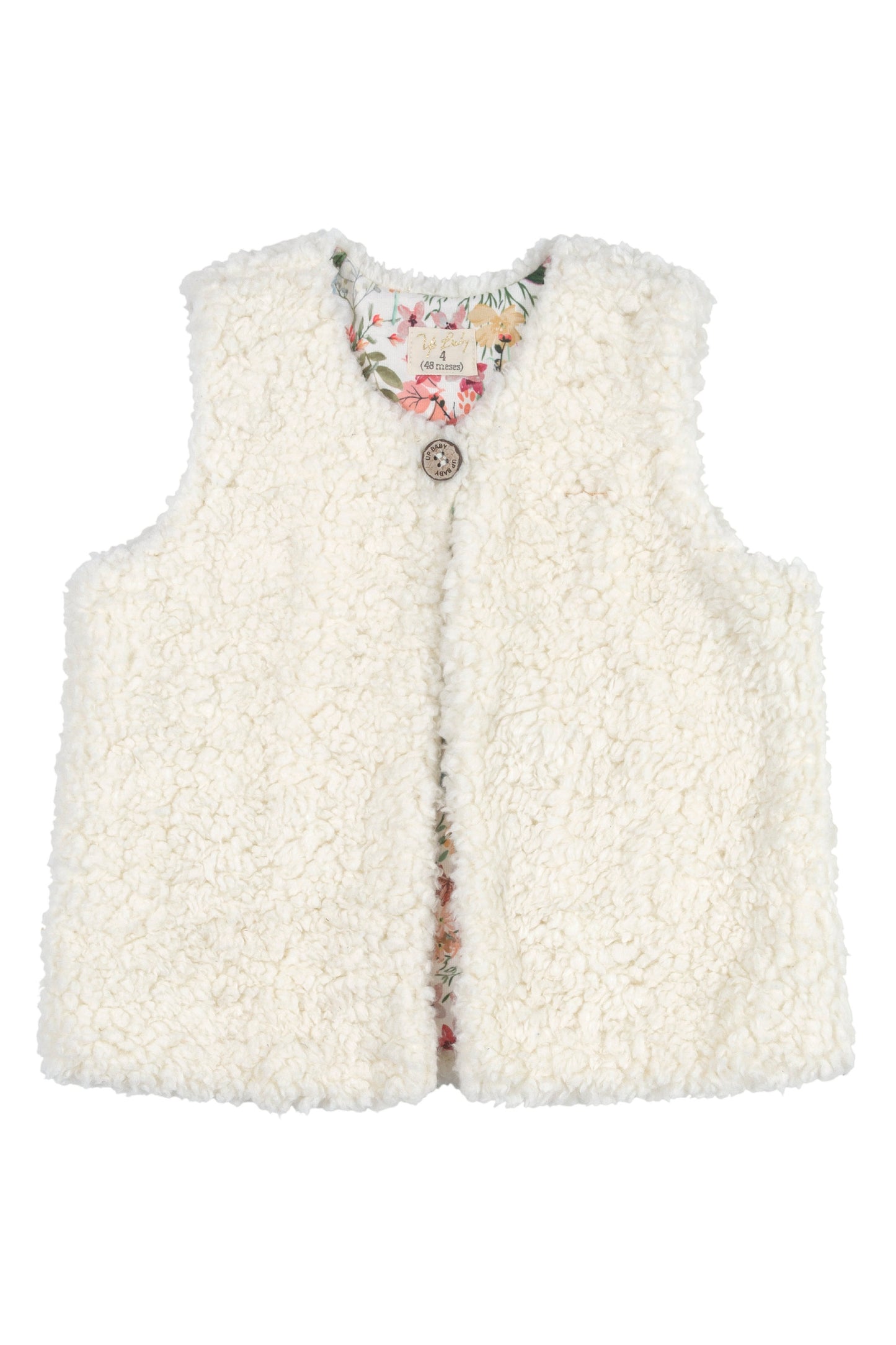 Faux Fur Vest in White