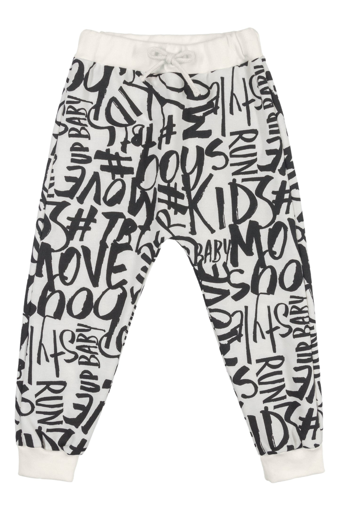 Zippered Pocket Sweatshirt & Letter Sweat Pants