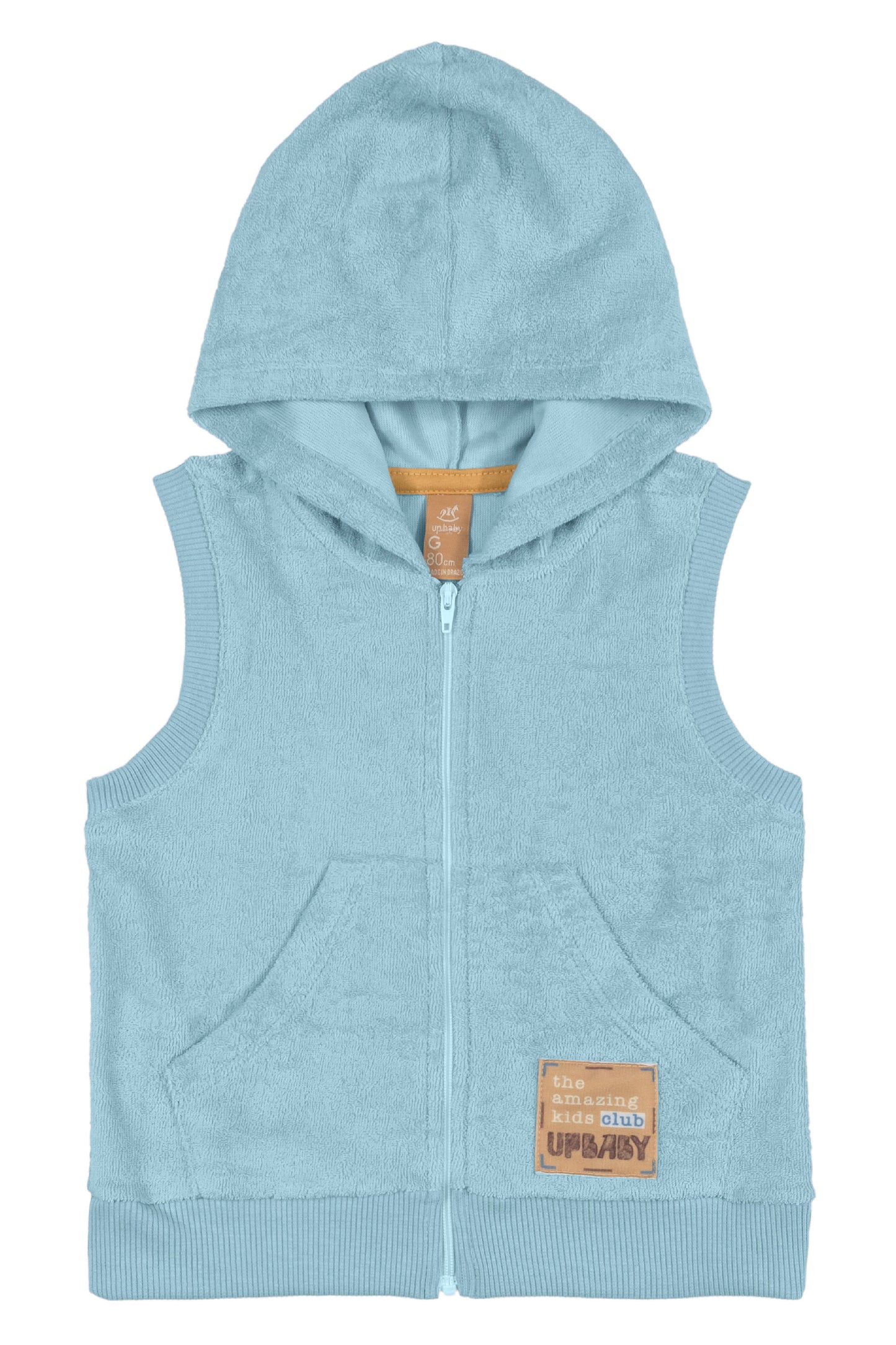 Transport Bodysuit, Sweatpants & Hooded Vest in Blue