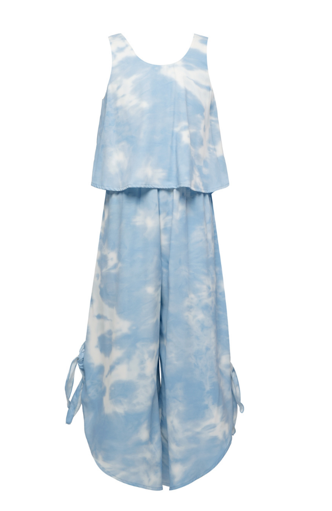 Tie Dye V-Back Jumpsuit