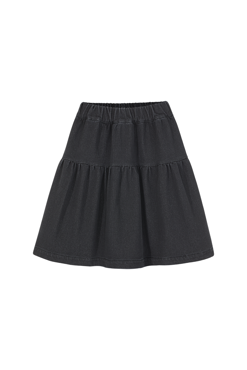 Berries Heart Roll Neck & Charcoal Denim Skirt