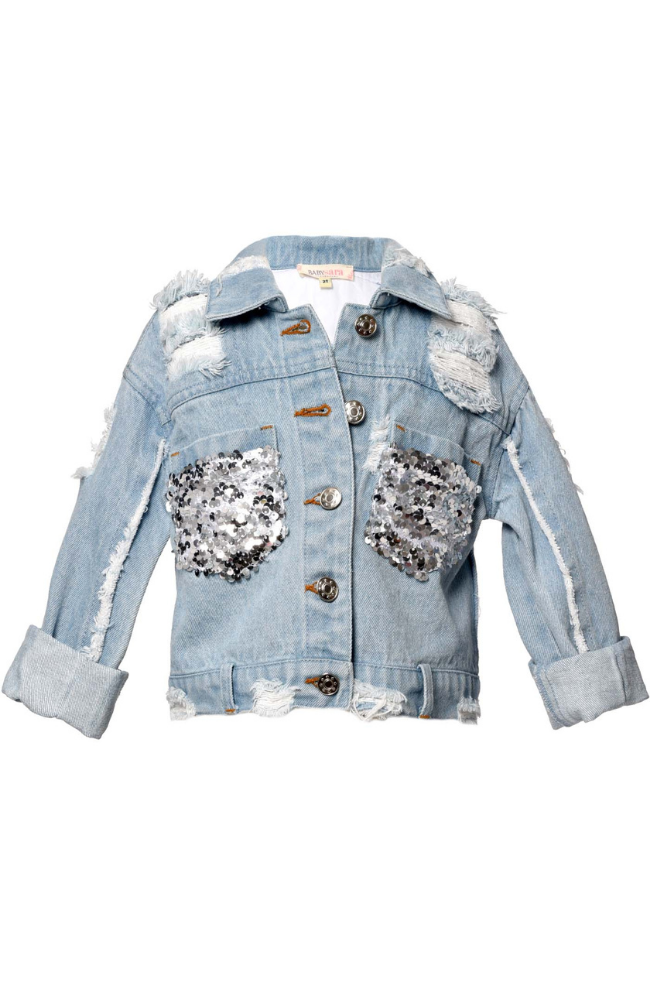 Sequin Denim Jacket