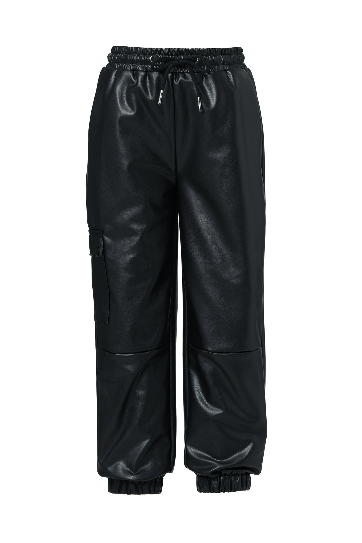 Tie Top & Pleather Joggers