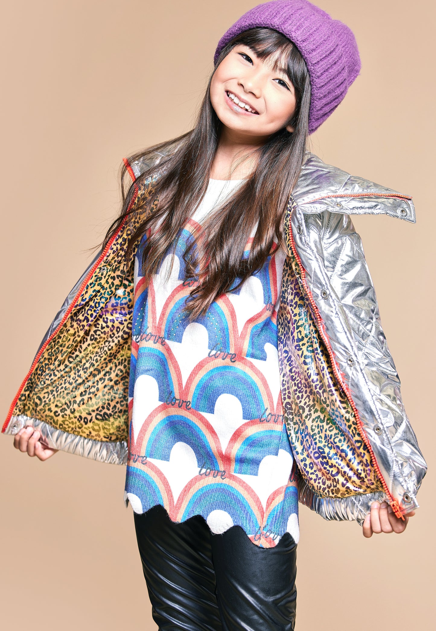 Metallic Puffer Jacket