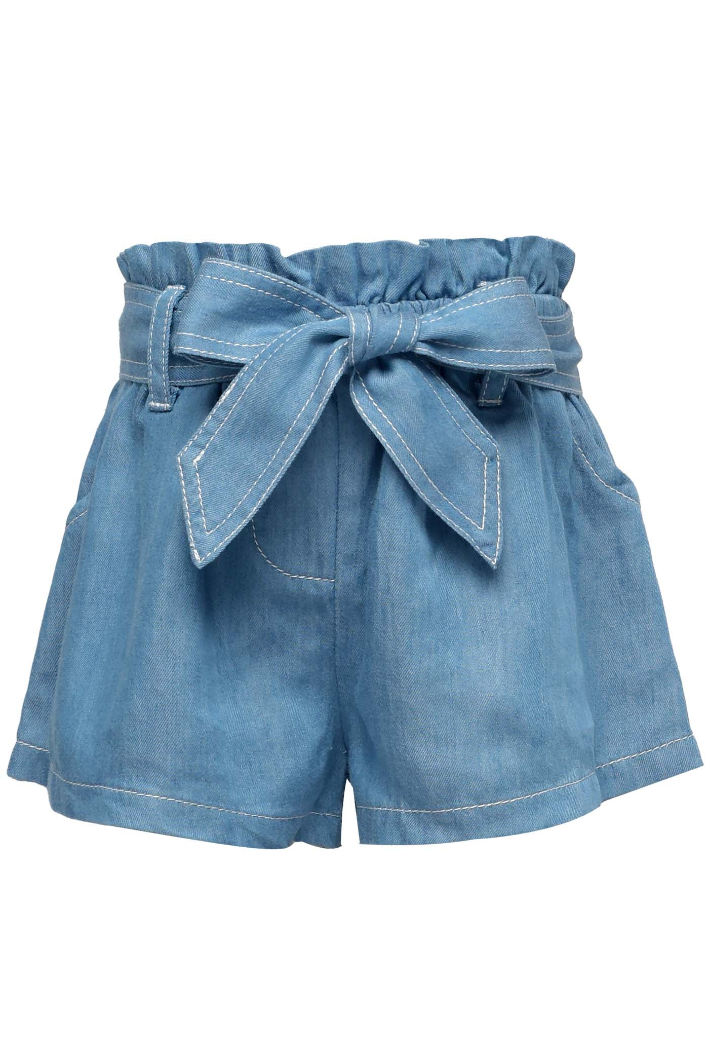 Eyelet Ruffled Top & Paperbag Shorts