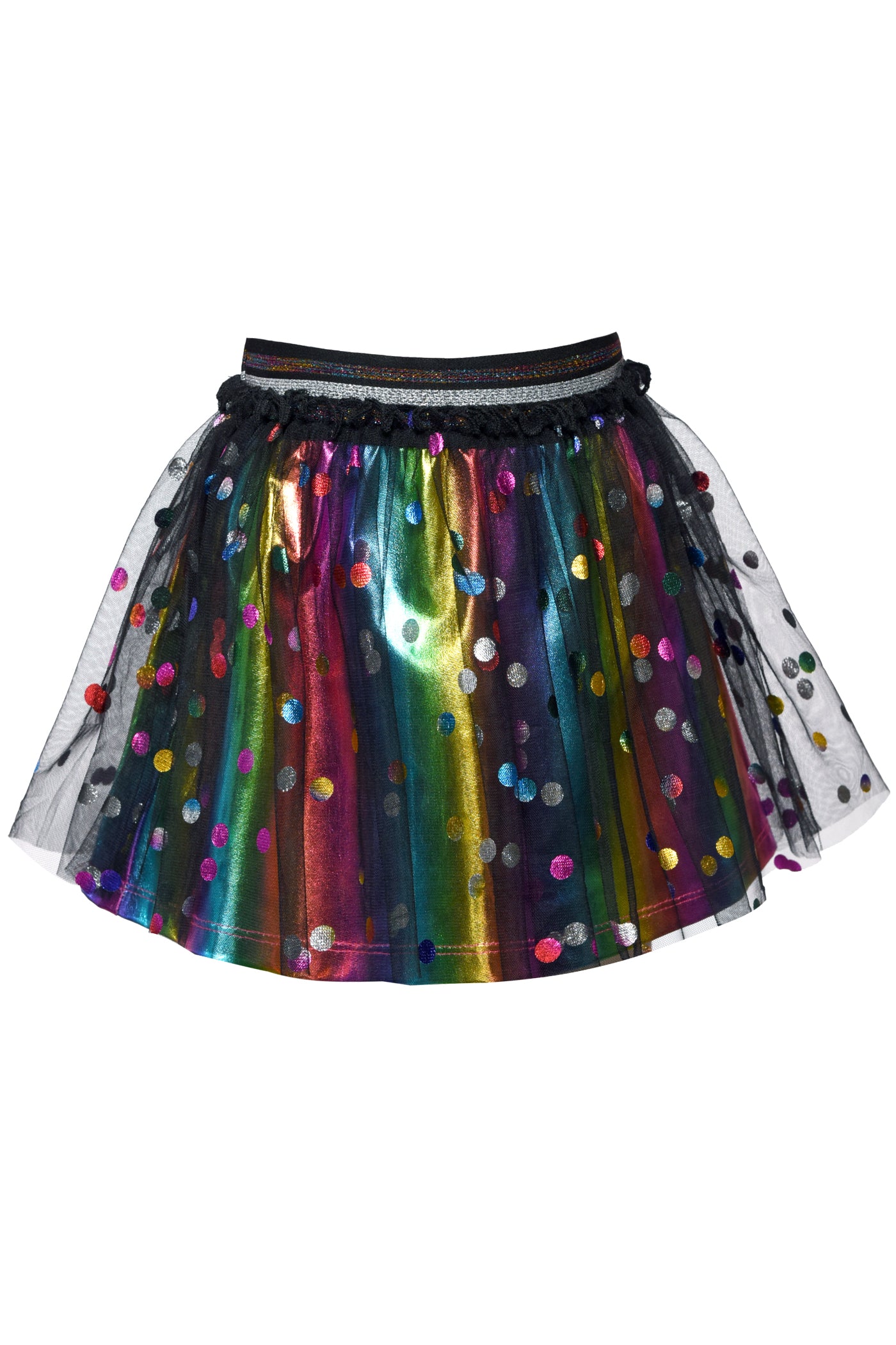 Ruffle Rainbow Top & Polka Dot Mesh Tutu