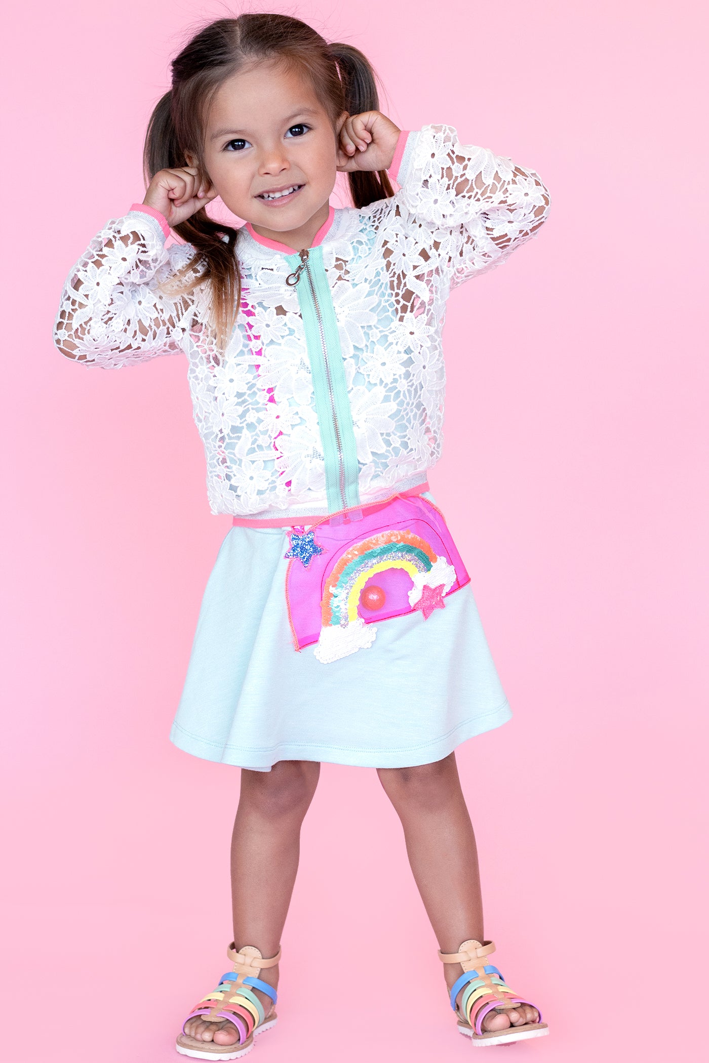 Airy Lace Bomber Jacket