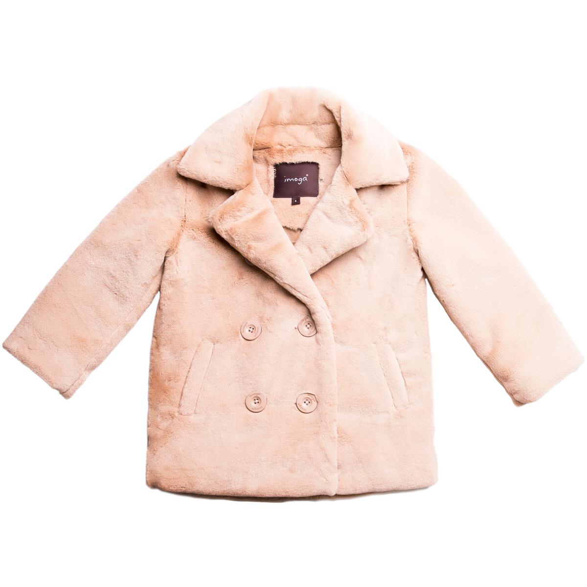 Elinor Faux Fur Coat in Caramel