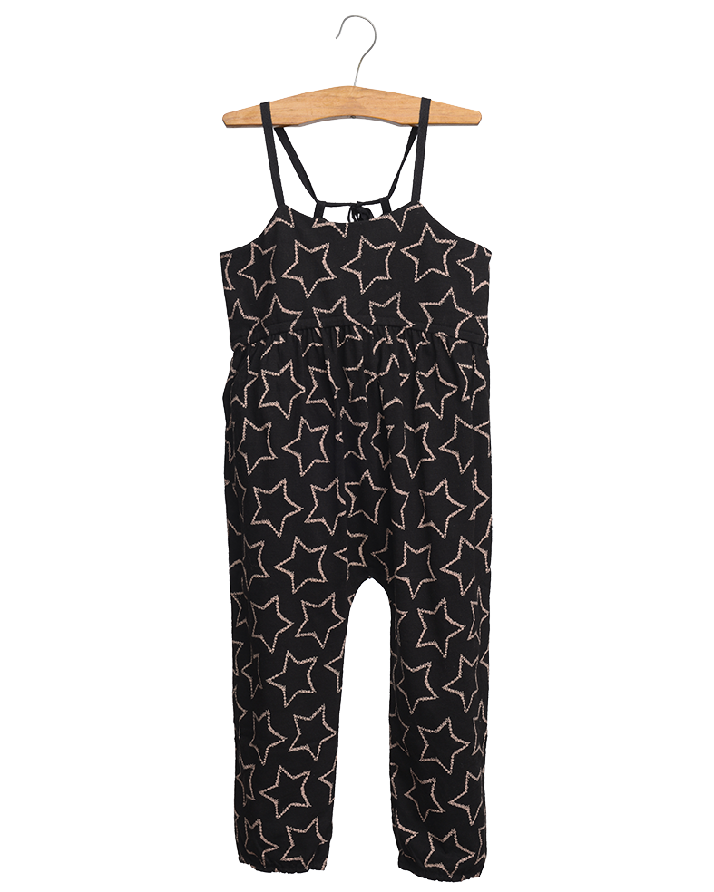 Black Star Print Jumpsuit