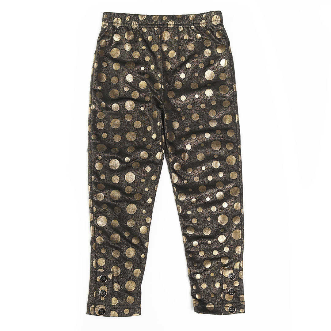 Sequined Heart Tee & Gold Dot Leggings