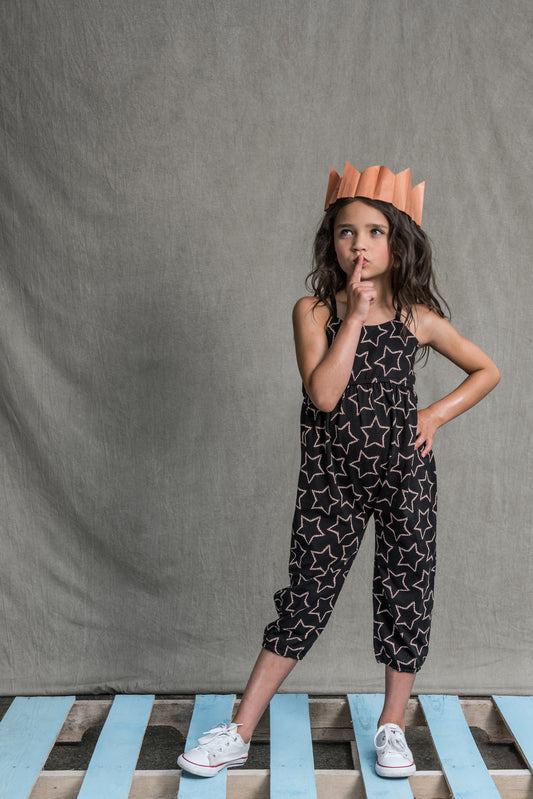 Black Star Print Jumpsuit