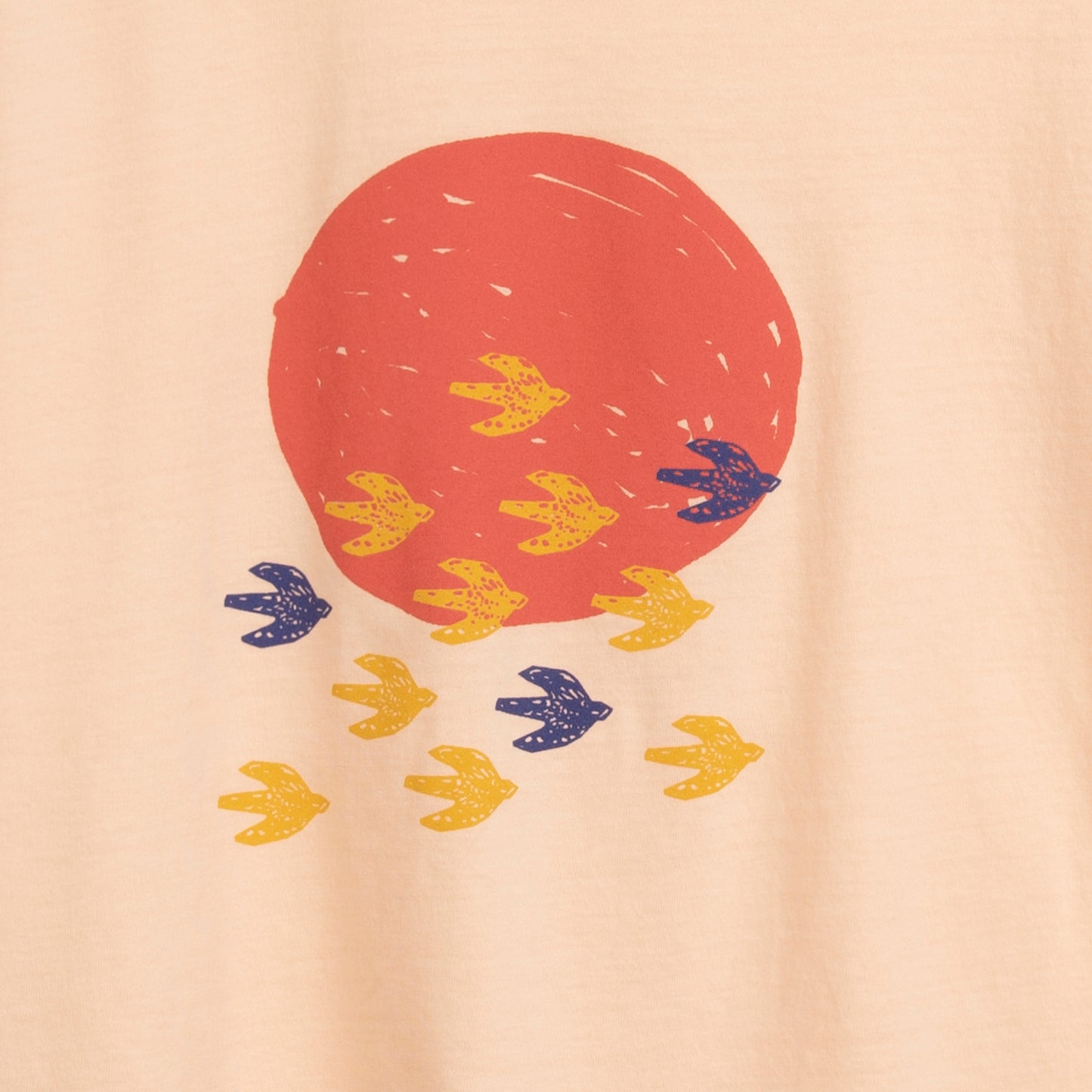 Sunset Tee & Ruffled Overlayer Mini Skirt