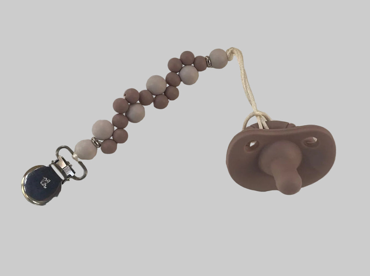 Piper Pacifier Clip & Silicone Round Soother